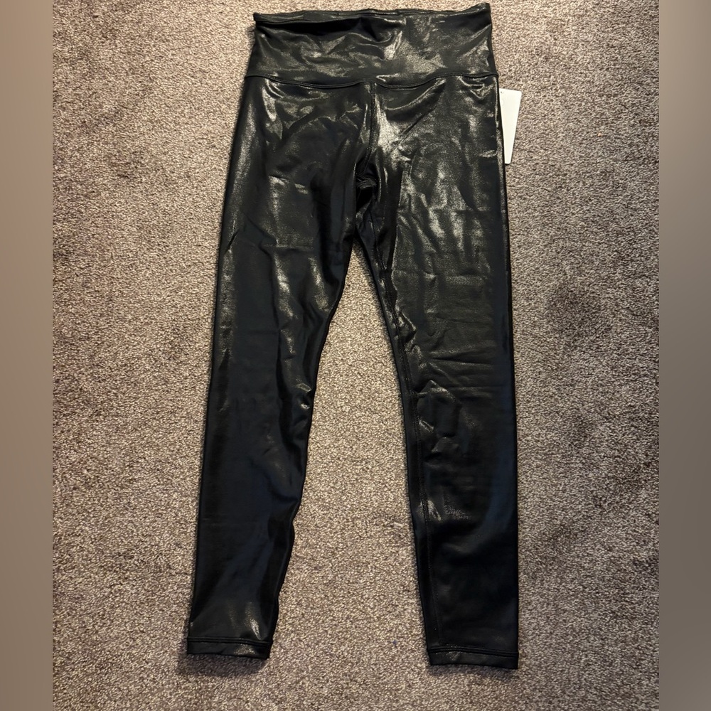Athleta Shiny Black Leggings